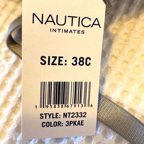 Nautica Wire Free Rayon Spandex Comfort 38C Bra - Picture 3 of 6